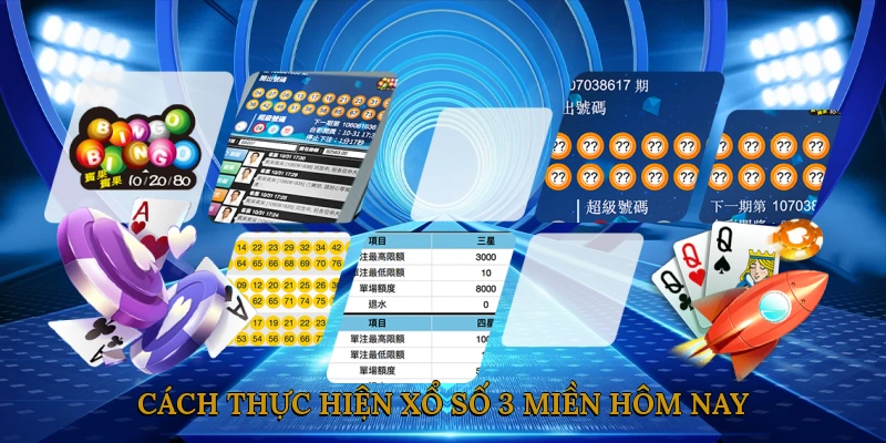 Cách thực hiện xổ số 3 miền hôm nay